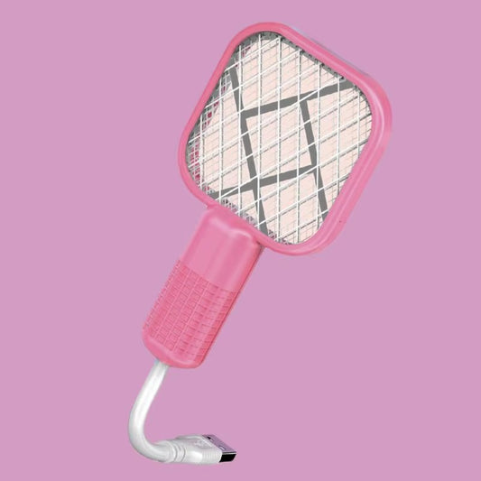 USB Mosquito Swatter Racket with UV Light Zapper