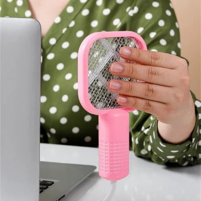 USB Mosquito Swatter Racket with UV Light Zapper