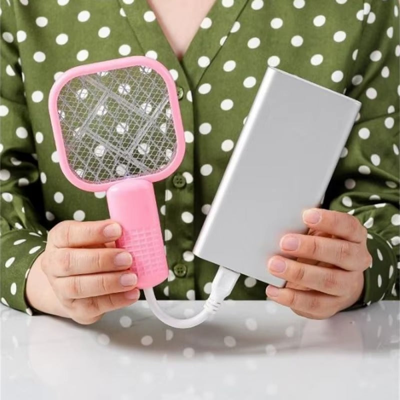 USB Mosquito Swatter Racket with UV Light Zapper