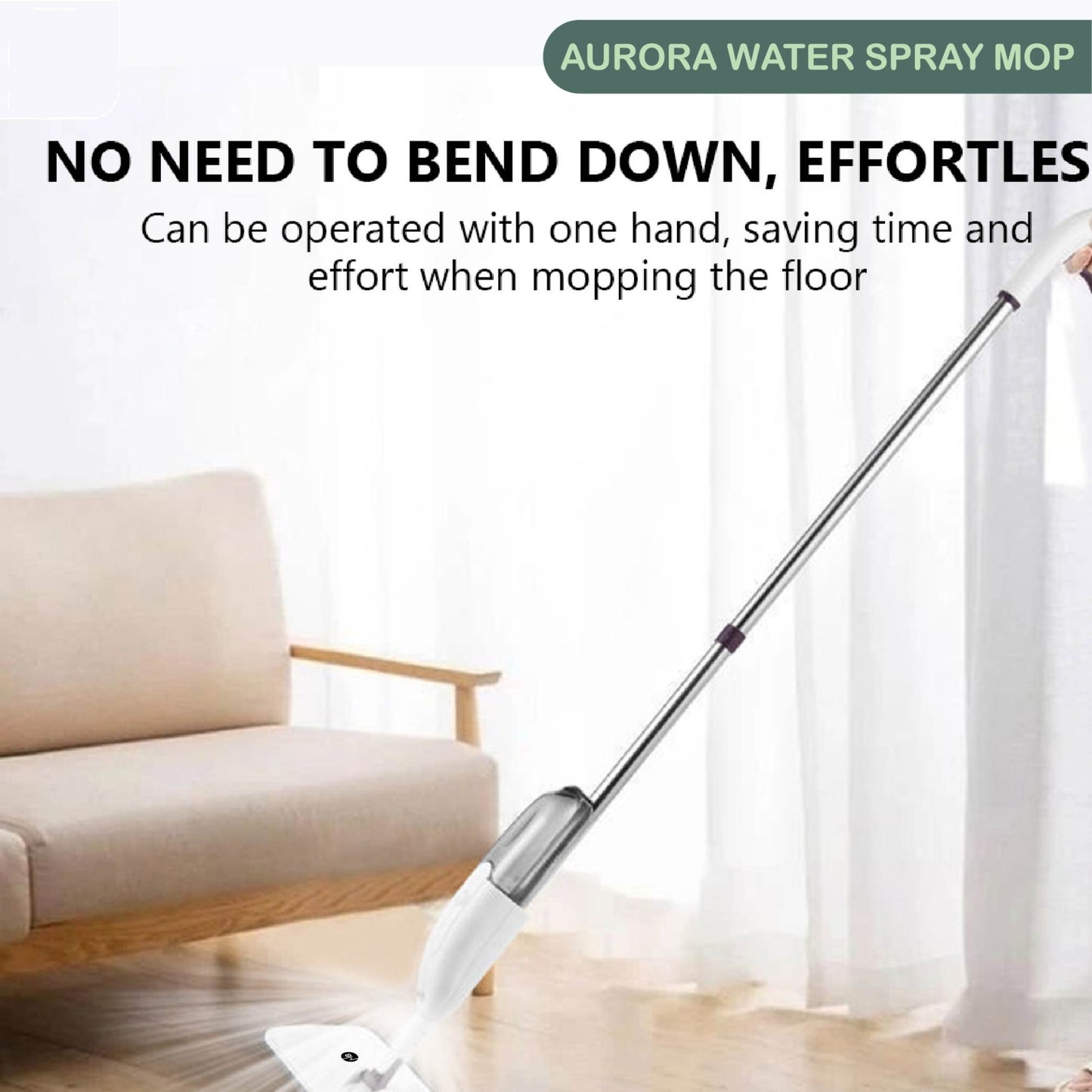 360 Rotating Spray Mop-Dual Fabric
