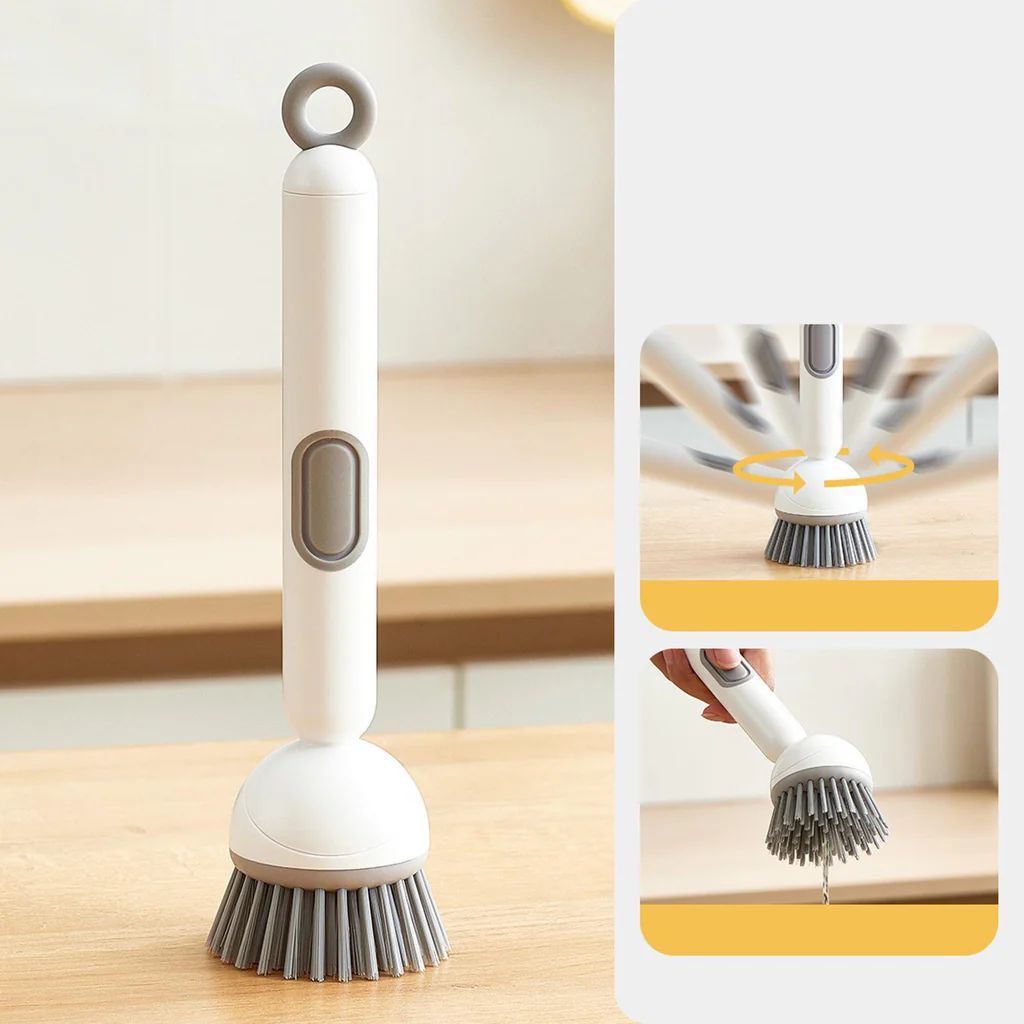 Kitchen Cleaning Adjustable Handle Brush (Random Colour)